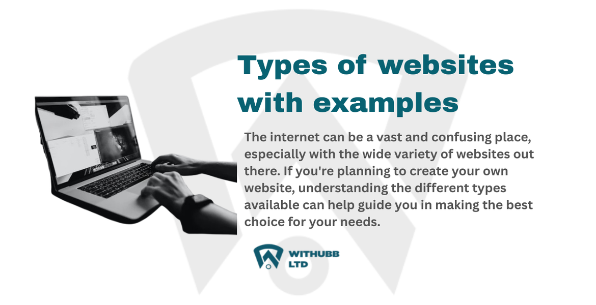 different types of websites with examples